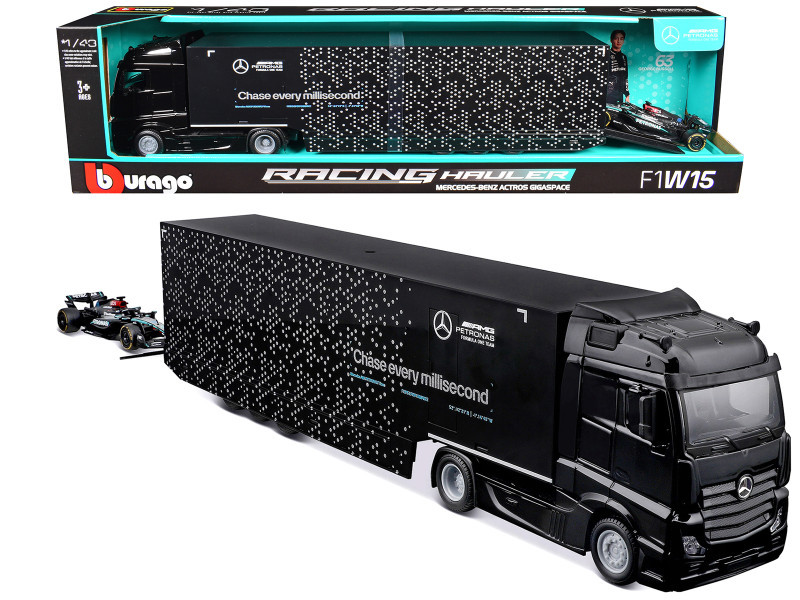 1/43 BBurago Mercedes-Benz Actros Formula 1 Race Car Transporter