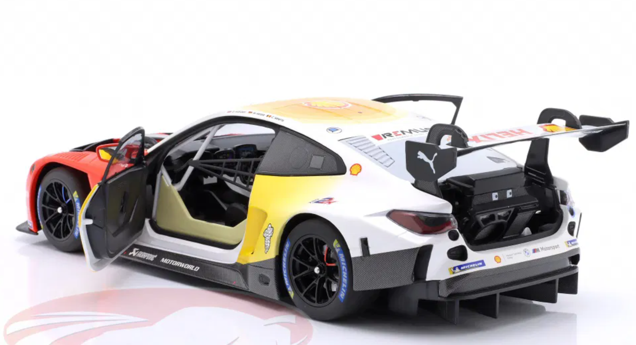 1/18 Minichamps 2024 BMW M4 GT3 #72 3rd 24h Nürburgring BMW M Team RMG Dan Harper, Max Hesse, Charles Weerts Diecast Car Model 1/18 Minichamps 2024 BMW M4 GT3 #72 3rd 24h Nürburgring BMW M Team RMG Dan Harper, Max Hesse, Charles Weerts Diecast Car Model