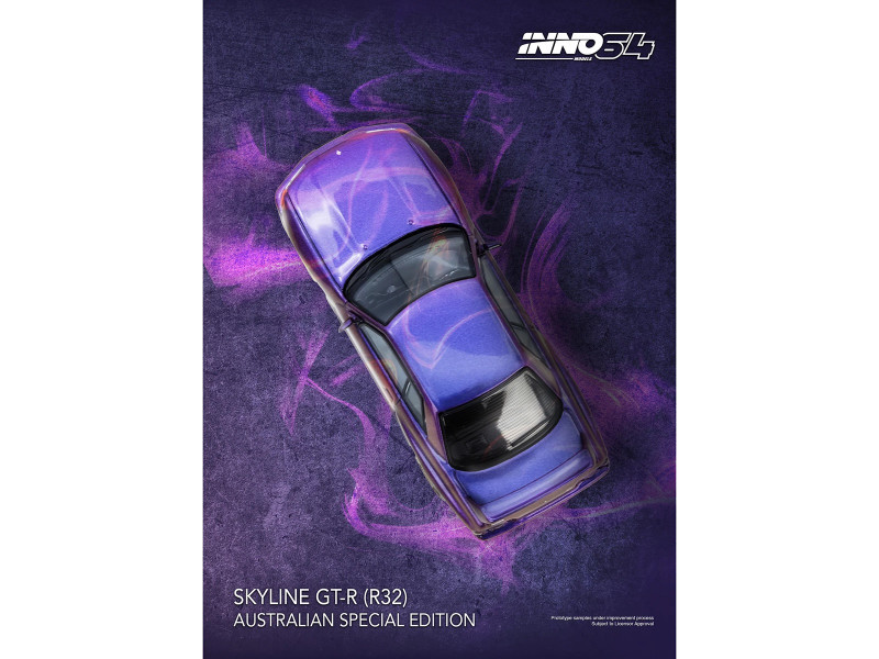 1/64 INNO Nissan Skyline GT-R R32 (Midnight Purple) Australian Special Edition Diecast Car Model