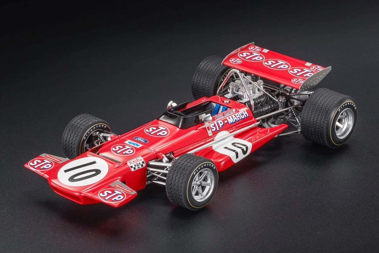 1/18 GP Replicas 1970 Formula 1 Chris Amon March 701 #10 2nd Belgium GP Car Model