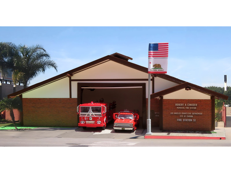 Diorama Set 1/87 Iconic Replicas Fire Station 51 LACoFD (Los