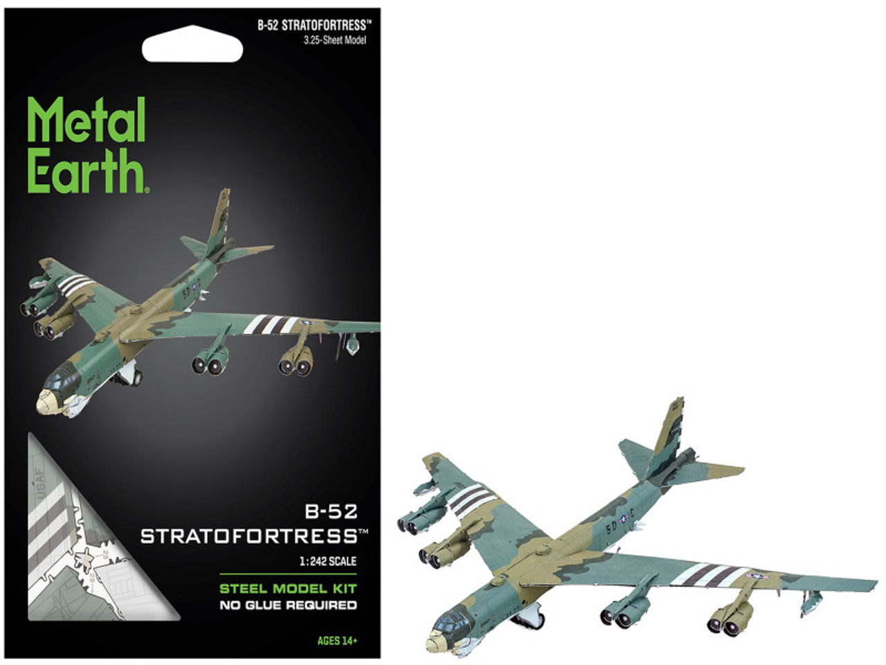 Model Kit Boeing B-52 Stratofortress Bomber Aircraft "United States Air Force" (Challenging Difficulty) Steel Model by Metal Earth Model Kit Boeing B-52 Stratofortress Bomber Aircraft "United States Air Force" (Challenging Difficulty) Steel Model by Metal Earth