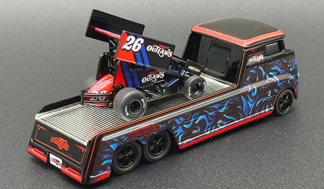 1/64 ACME 2026 World of Outlaws Custom Hauler & Sprint Car Diecast Car Models
