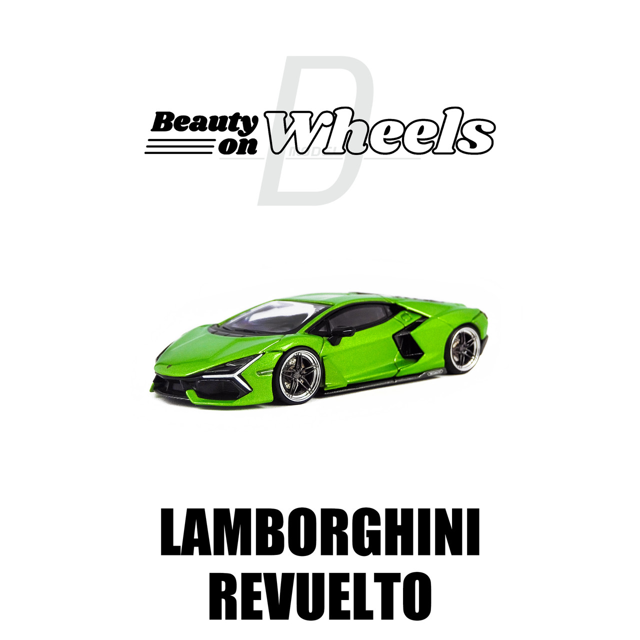 1/64 D Model Lamborghini Revuelto (Verde Selvans Green) Diecast