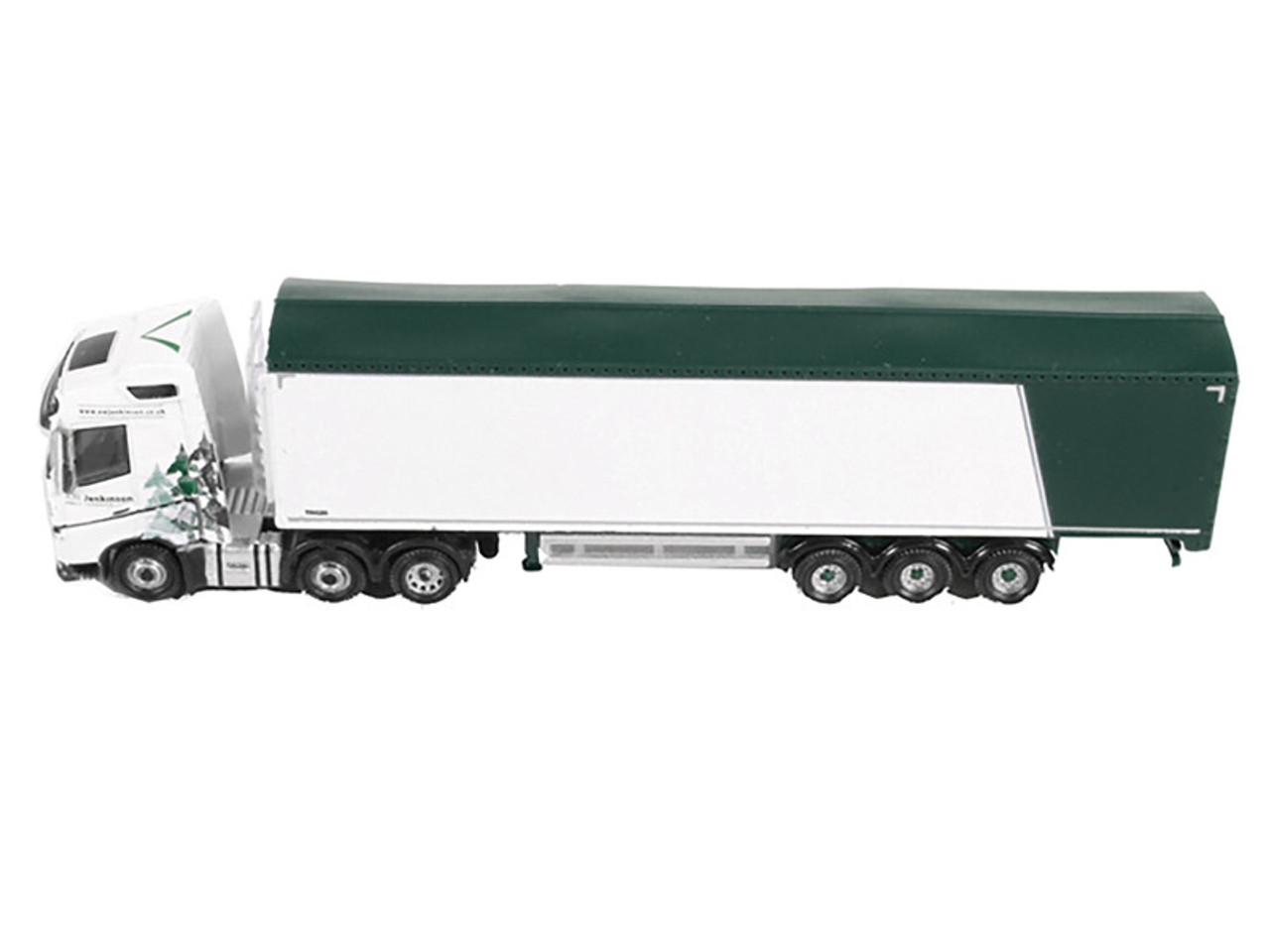 Volvo FH4 Truck RHD (Right Hand Drive) with Walking Floor Trailer "AW Jenkinson" White with Graphics 1/148 (N) Scale Diecast Model Car by Oxford Diecast Volvo FH4 Truck RHD (Right Hand Drive) with Walking Floor Trailer "AW Jenkinson" White with Graphics 1/148 (N) Scale Diecast Model Car by Oxford Diecast