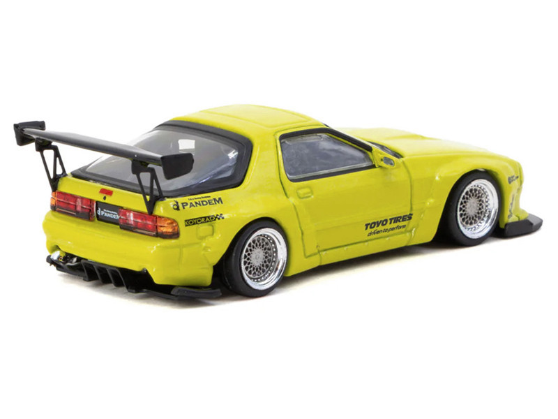1/64 Tarmac Works Mazda RX-7 FC3S (Yellow) Diecast Car Model