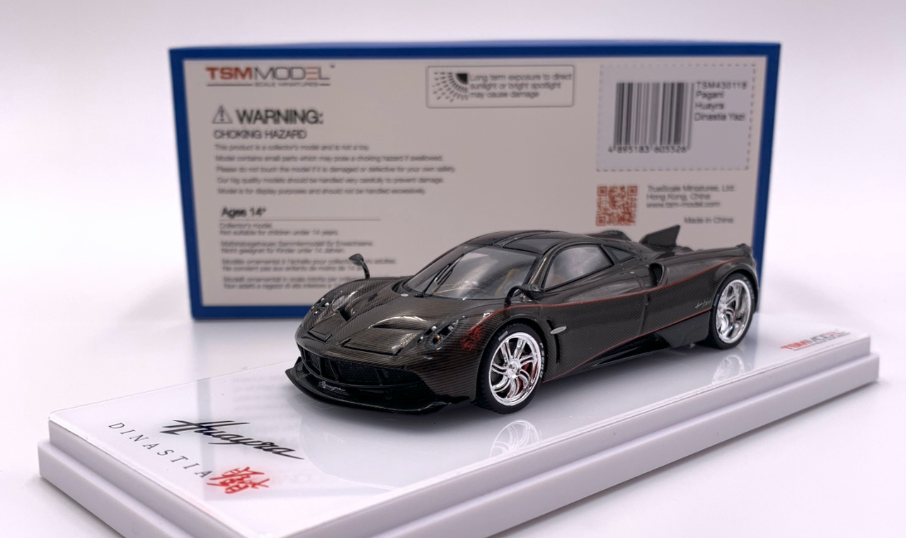 1/43 TSM Pagani Huayra Dinastia Warrior Dragon Carbon Fiber Version Car Model