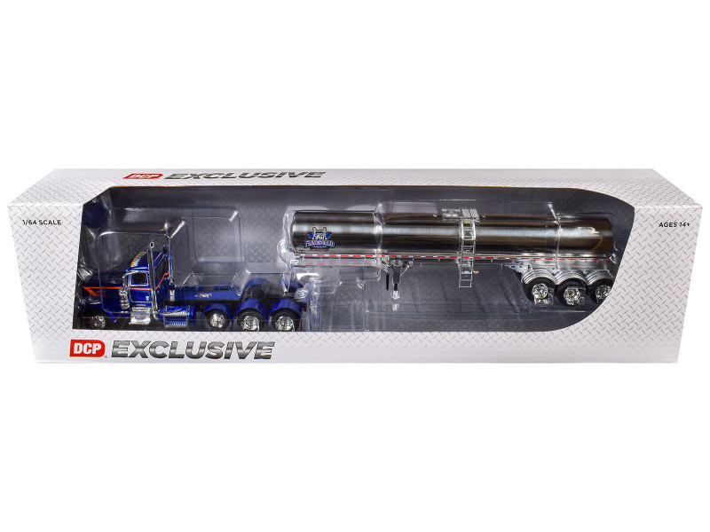 1/64 First Gear Peterbilt Model 389 Tri-Axle Day Cab & Walker Food Grade Tank Trailer Finnesgard Trucking Diecast Car Model