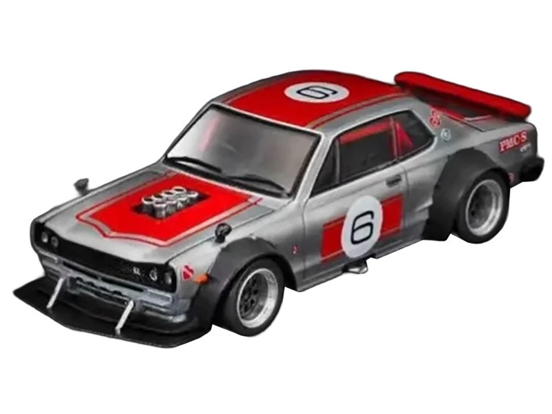 1/64 Poprace Nissan Skyline GT-R V8 Drift Hakosuka AIT #6 Diecast Car Model