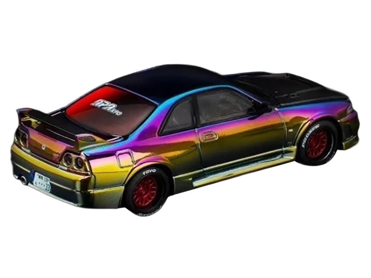 1/64 Poprace Nissan Skyline GT-R GTR R33 APAXPO Chome Diecast Car Model