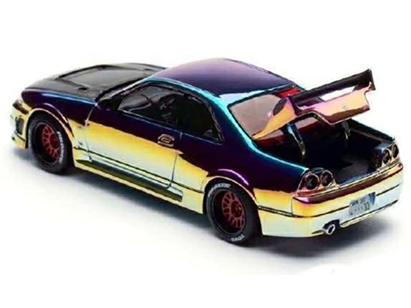 1/64 Poprace Nissan Skyline GT-R GTR R33 APAXPO Chome Diecast Car