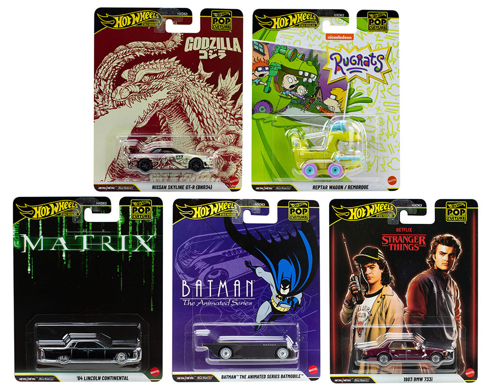 1/64 Hot Wheels 5-Car Set Pop Culture N Case 2025 Assortment