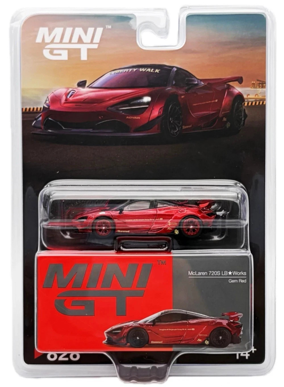 CHASE CAR 1/64 Mini GT McLaren 720S LB★Works Gem Red Diecast Car Model
