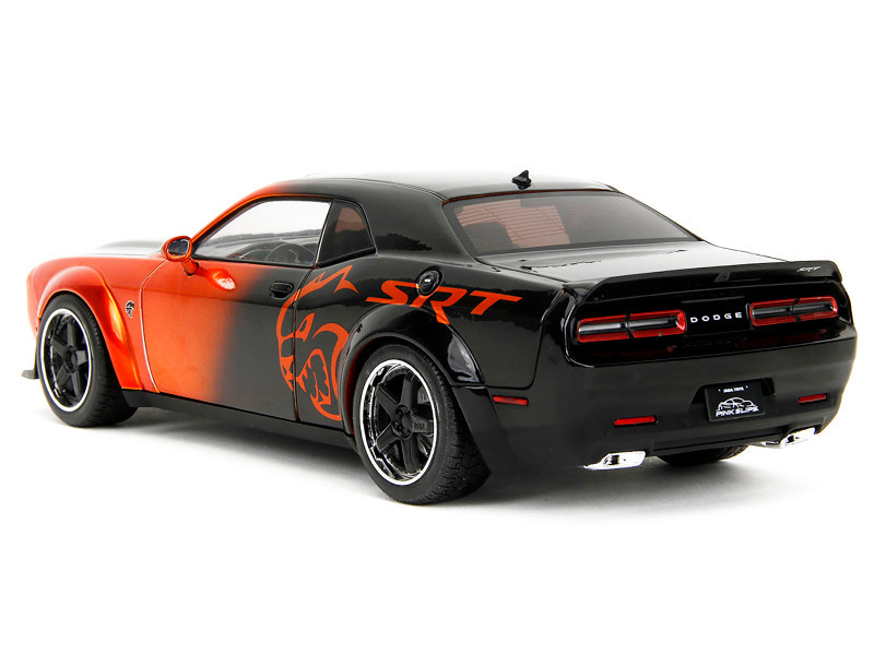 Dodge Challenger SRT Hellcat Orange Metallic and Black 