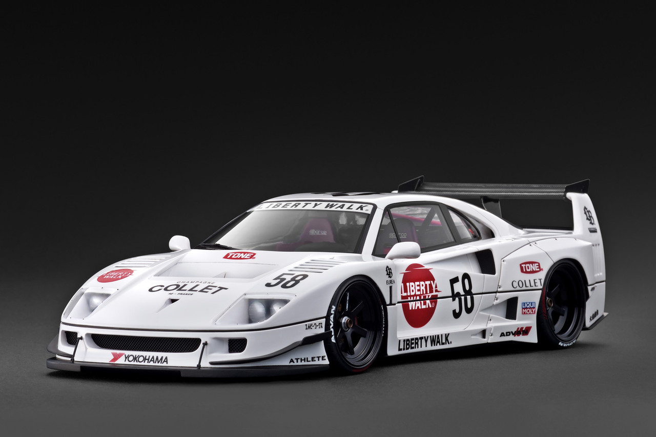 1/18 IG Ignition Model Ferrari F40 LB-Works #58 (White) Car Model
