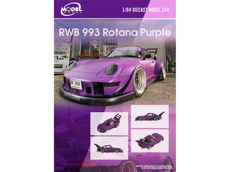 RWB 993 Rotana Matt Purple 1/64 Diecast Model Car by Model Model