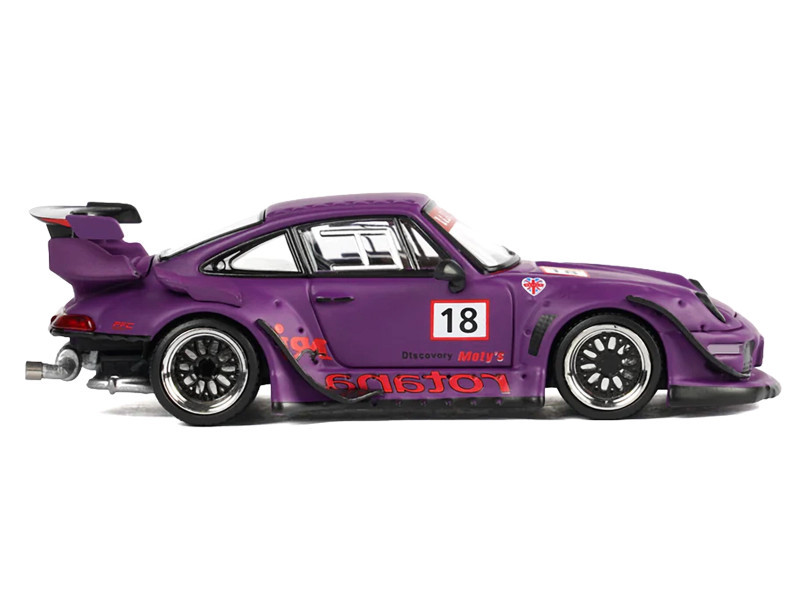 RWB 993 Rotana #18 Matt Purple with Graphics 1/64 Diecast Model