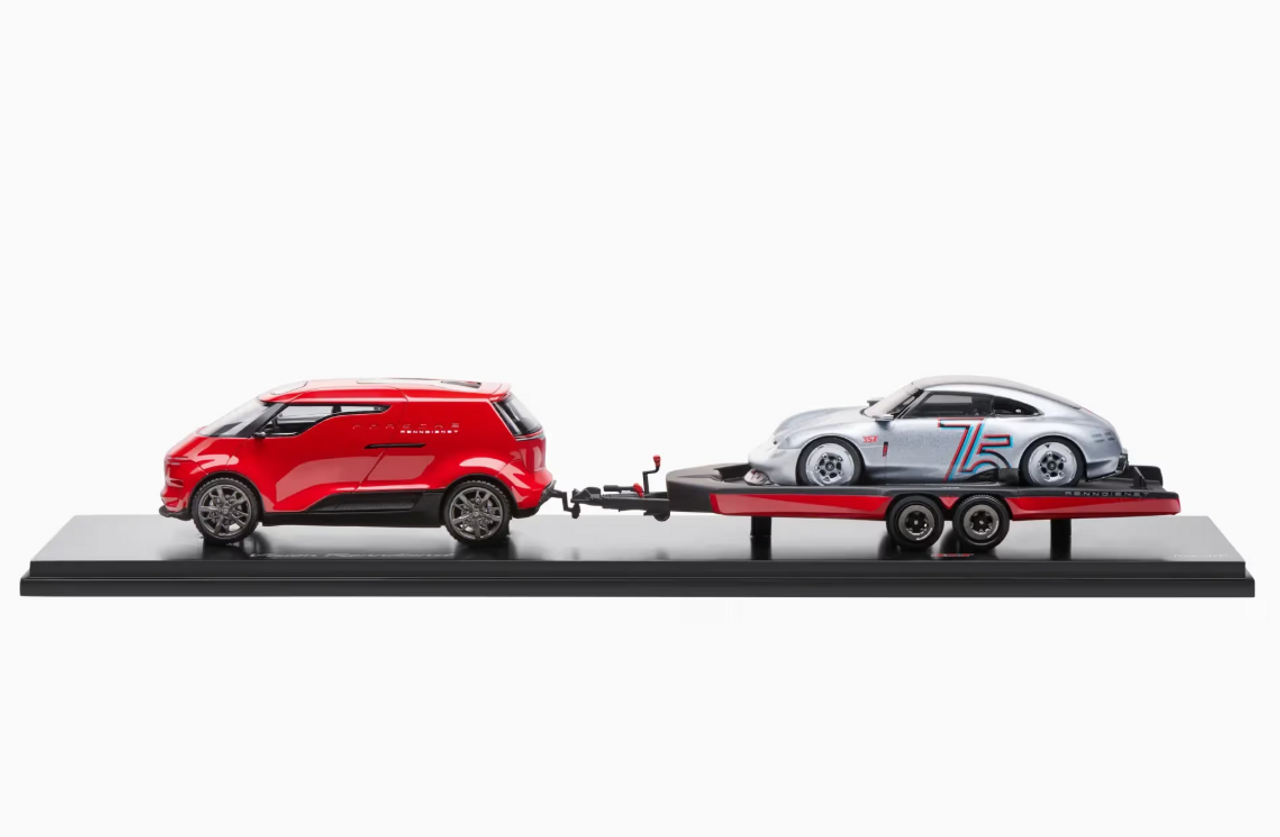 1/43 Dealer Edition Porsche Vision Renndienst & Vision 357 with Trailer Car Models