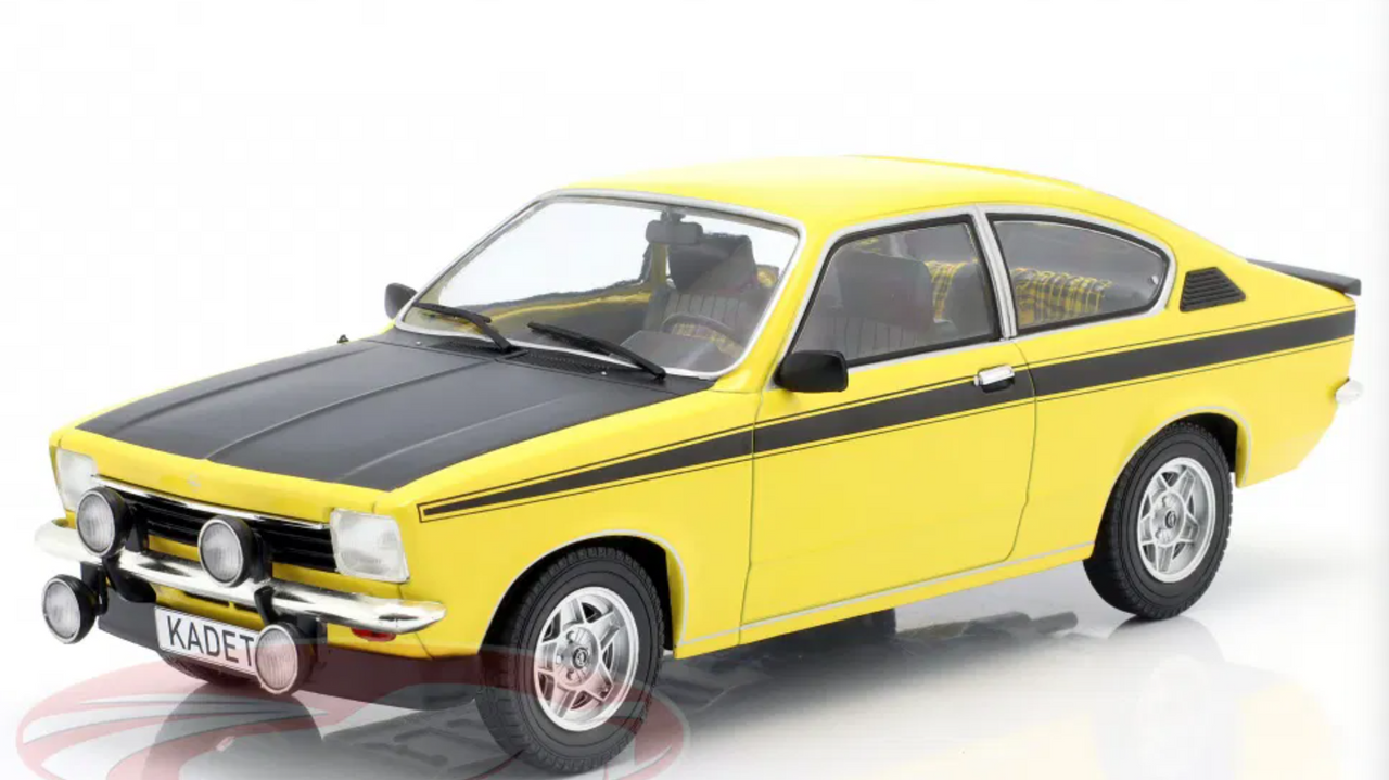 1/18 ModelCarGroup 1975 Opel Kadett C Coupe (Yellow & Black) Diecast Car Model