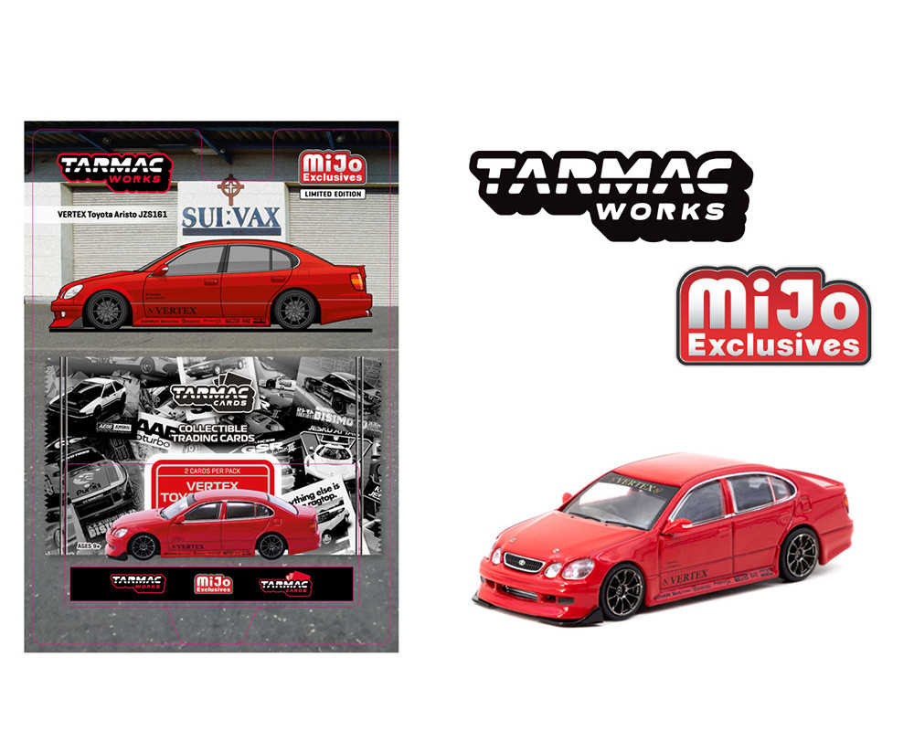 1/64 Tarmac Works VERTEX Toyota Aristo JZS161 (Red) Diecast Car
