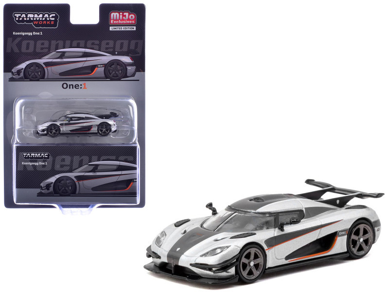 1/64 Tarmac Works Koenigsegg One:1 (Silver) Diecast Car Model