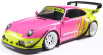 1/18 Solido 2024 Porsche 911 997 RWB (Pink & Yellow) Diecast Car Model