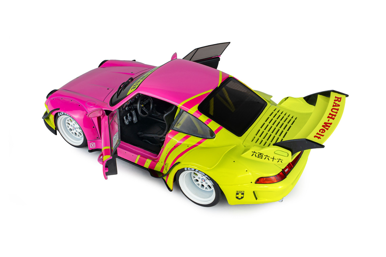 1/18 Solido 2024 Porsche 911 997 RWB (Pink & Yellow) Diecast Car Model