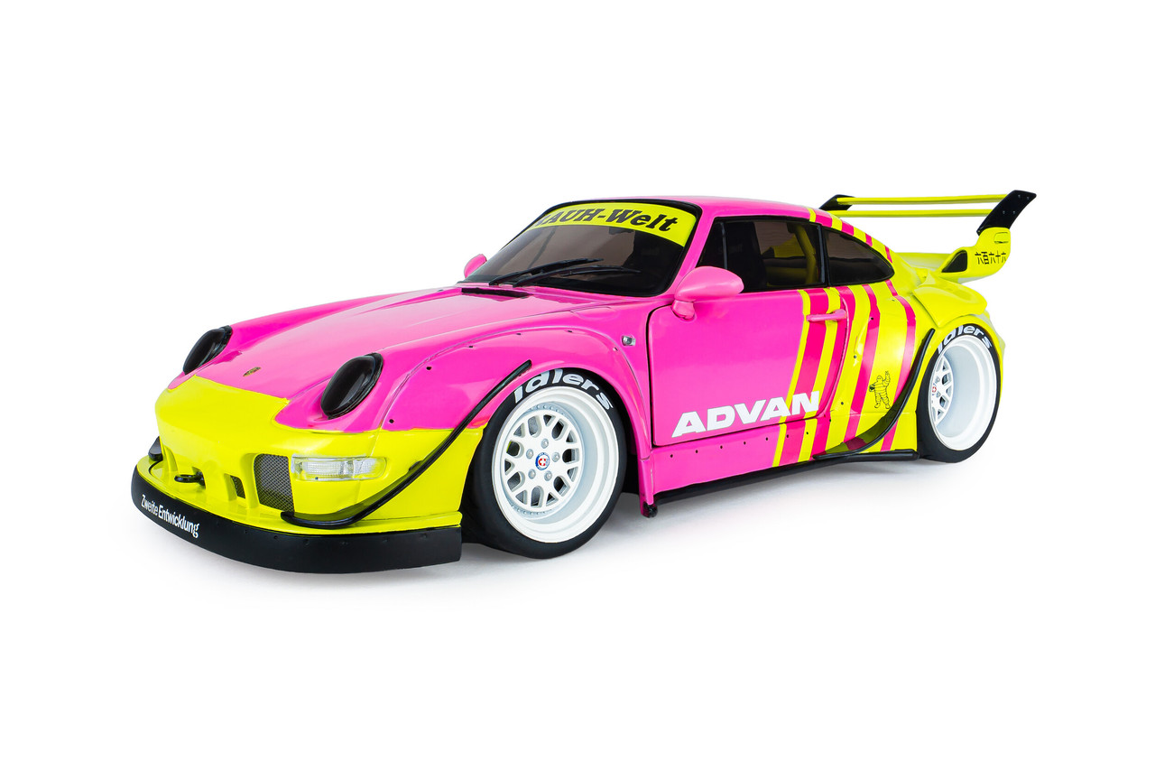 1/18 Solido 2024 Porsche 911 997 RWB (Pink & Yellow) Diecast Car Model