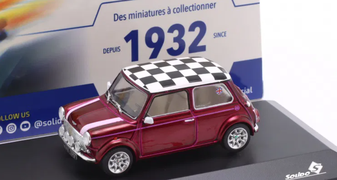 1/43 Solido 1997 Mini Cooper Sport (Purple) Diecast Car Model