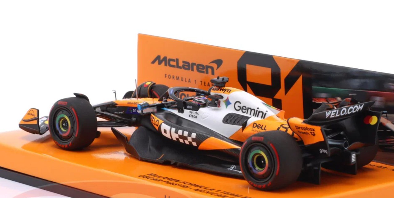 1/43 Minichamps 2025 Formula 1 Mexican GP McLaren MCL39 #81 Oscar Piastri Car Model