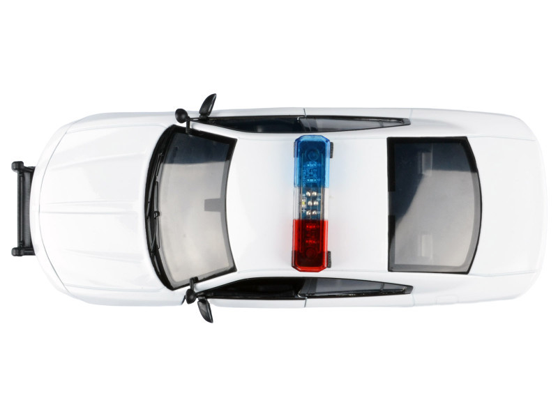 2023 Dodge Charger Pursuit Police Car Unmarked White with Flashing Light Bar Front and Rear Lights and 2 Sounds "Builder's Kit" 1/24 Diecast Model Car by Motormax