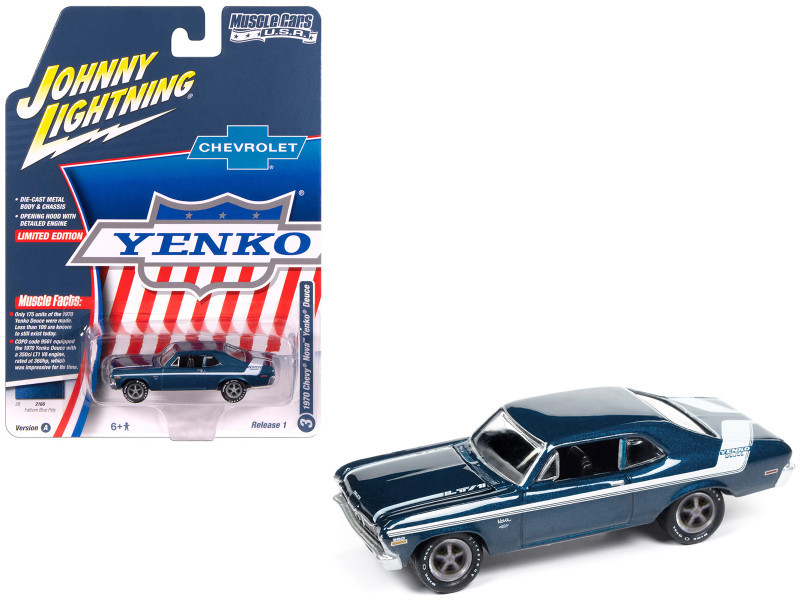 1970 Chevrolet Nova Yenko Deuce Fathom Blue Metallic with White