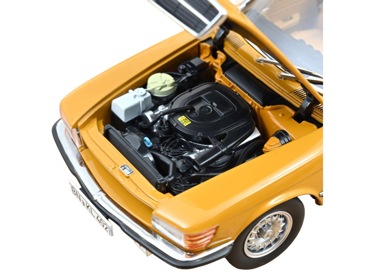 1975 Mercedes-Benz 450 SL Convertible Cayenne Orange with Black Top 1/18 Diecast Model Car by Norev