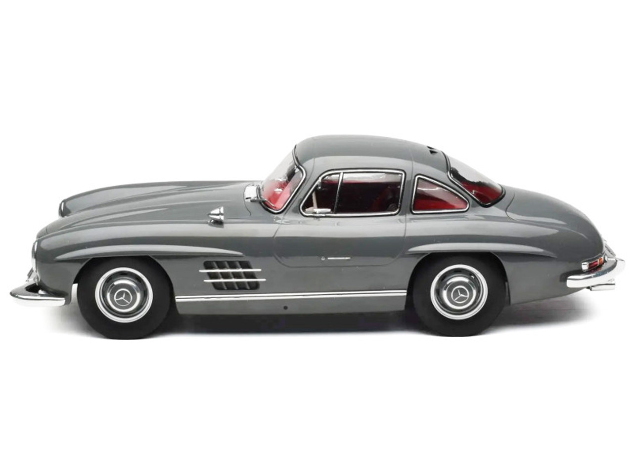 1954 Mercedes-Benz 300 SL Graphite Gray with Red Interior Limited Edition to 500 pieces Worldwide 1/12 Diecast Model Car by Norev