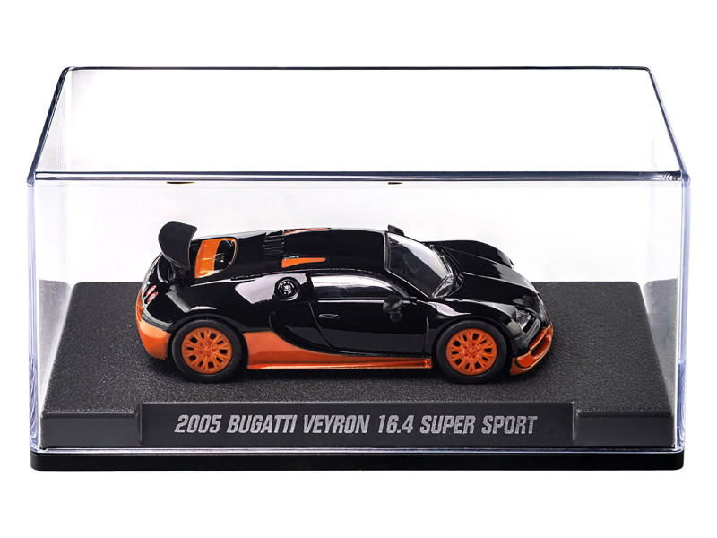1/64 Majorette 2005 Bugatti Veyron (Black & Orange) Diecast Car