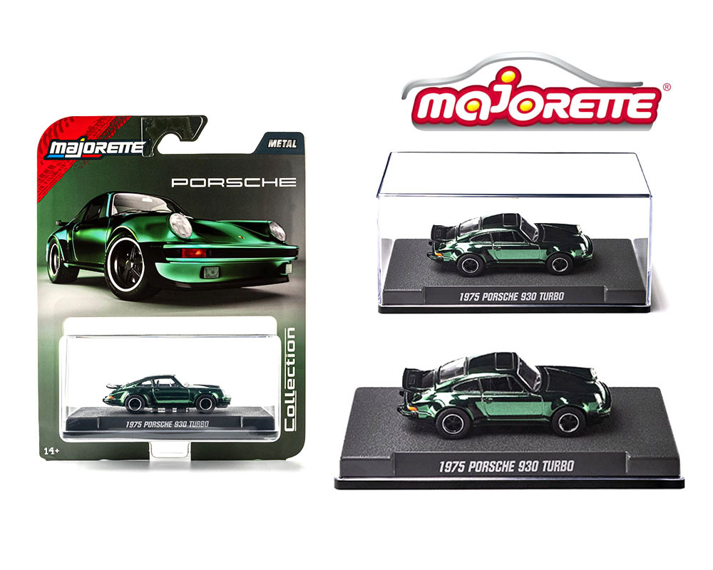 1/64 Majorette 1975 Porsche 911 930 Turbo (Green) Diecast Car Model