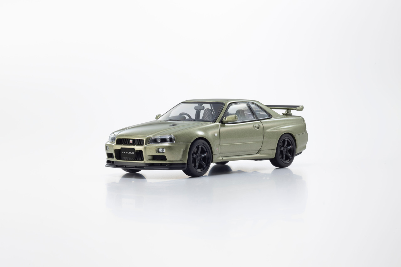 1/43 Kyosho Nissan Skyline R34 GT-R V-Spec II (Millennium Jade Green) Diecast Car Model