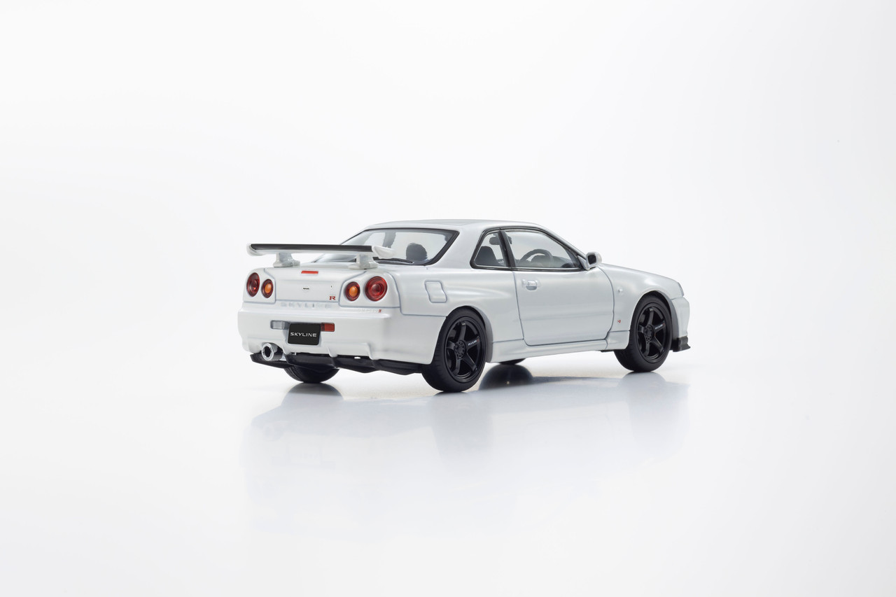 1/43 Kyosho Nissan Skyline R34 GT-R V-Spec II (Pearl White) Diecast Car Model