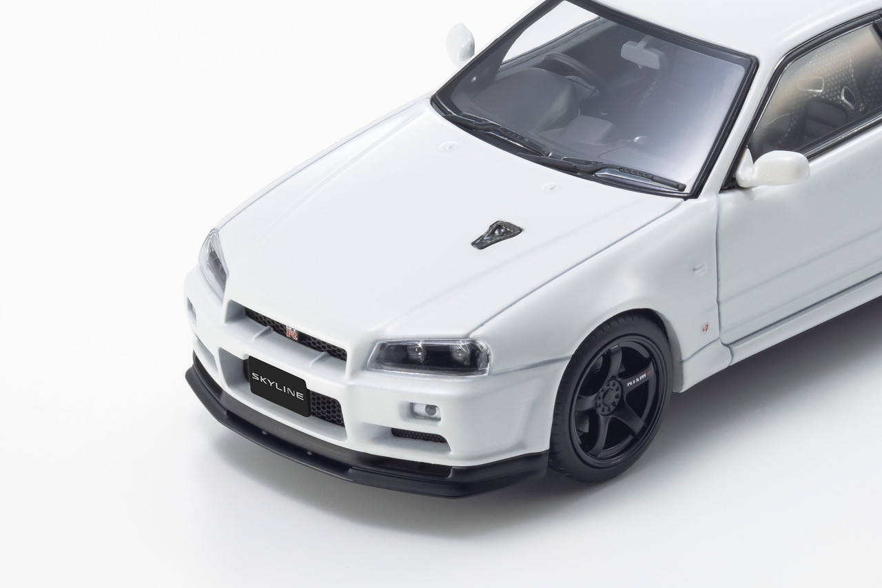 1/43 Kyosho Nissan Skyline R34 GT-R V-Spec II (Pearl White) Diecast Car Model