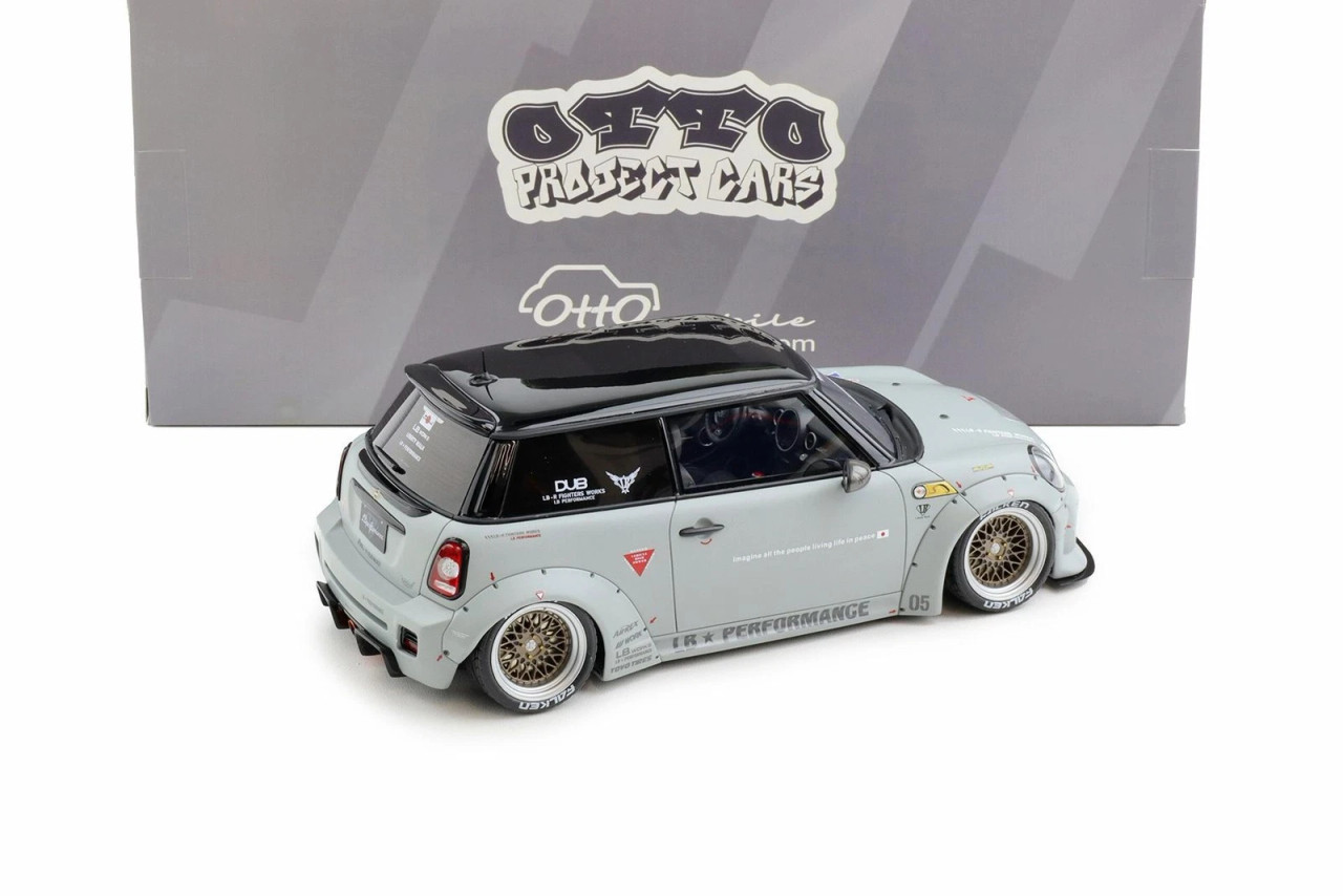 1/18 OTTO 2015 Mini Cooper R56 LB-Works LB Nation (Grey) Car Model