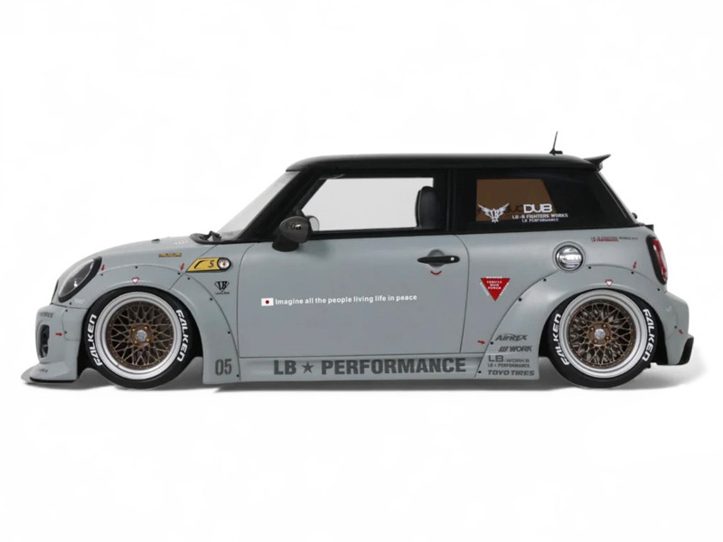 1/18 OTTO 2015 Mini Cooper R56 LB-Works LB Nation (Grey) Car Model
