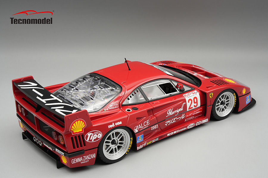 1/18 Tecnomodel Ferrari F40 LM 1996  BPR Suzuka Driver: M. Angelelli, T.Oota Open Rear Trunk & Engine Part Closes with Magnetic System Limited Edition Car Model