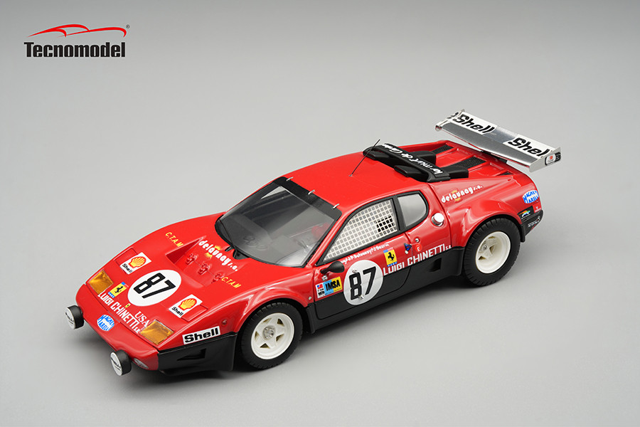 1/43 Tecnomodel Ferrari 512BB Le Mans 24h 1978 Luigi Chinetti Car #87 DNF Driver: J.P. Delaunay - J. Guérin - G. Young Limited Edition Car Model