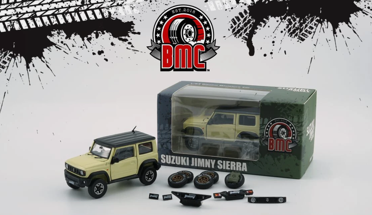 1/64 BM Creations 2019 Suzuki Jimmy JB74 Version 3.0 (Chiffon Ivoey White) Diecast Car Model