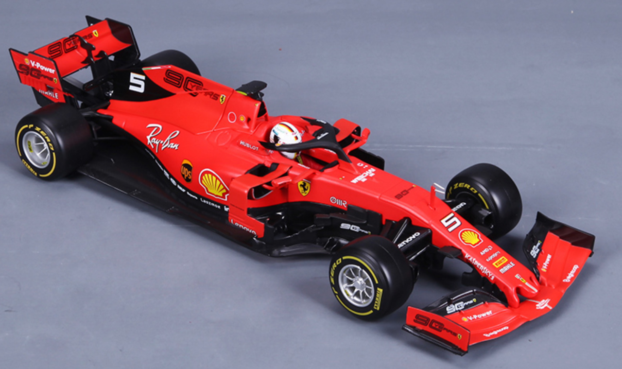 1/18 Bburago Ferrari Formula 1 SF90 (#5 Charles Leclerc)(Dull Red) Diecast Car Model
