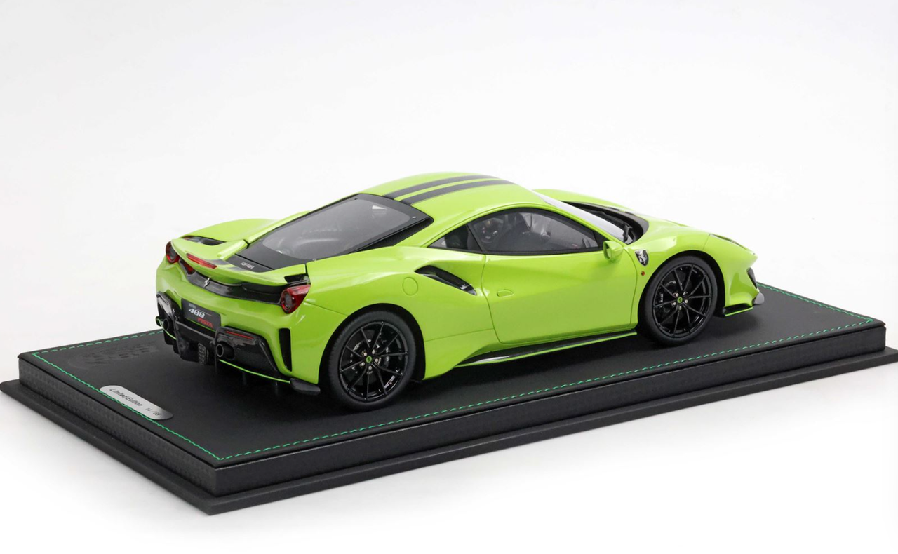 1/18 BBR Ferrari 488 Pista (Bud Green) Car Model Limited 68 Pieces