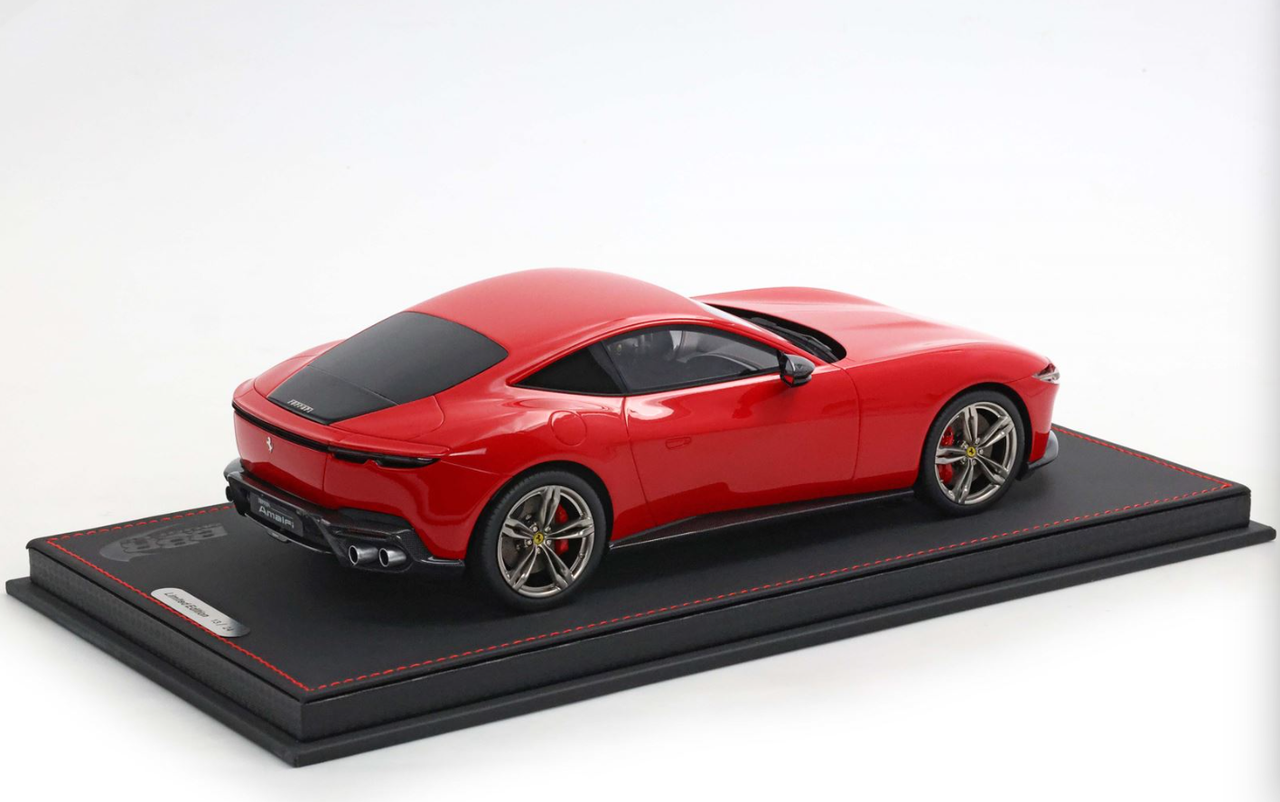 1/18 BBR Ferrari Amalfi (Rosso Corsa Red with Black Interior, Chrome Wheels & Red Brake Calipers) Car Model Limited 24 Pieces