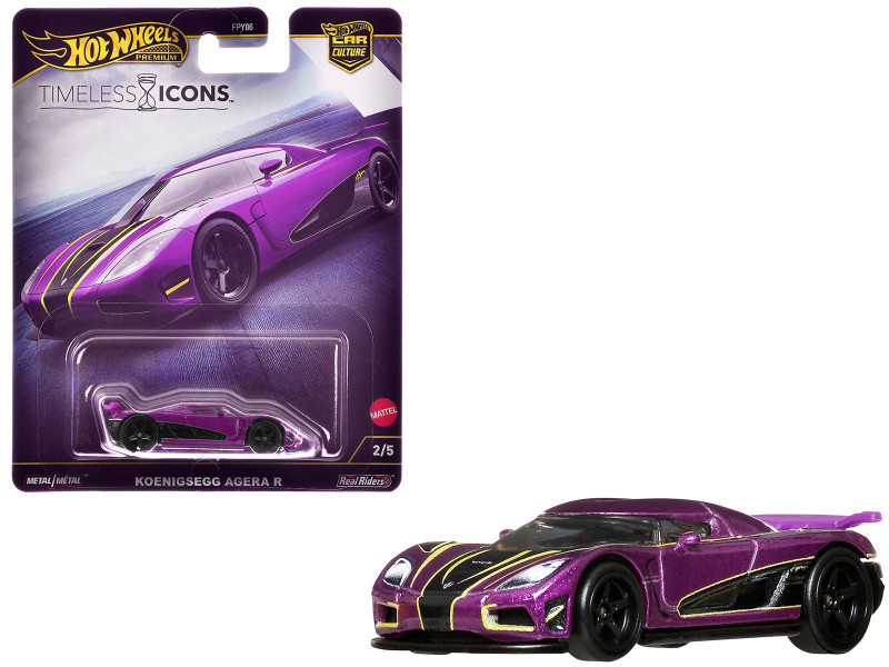 Koenigsegg Agera R Purple Metallic with Black and Yellow Stripes