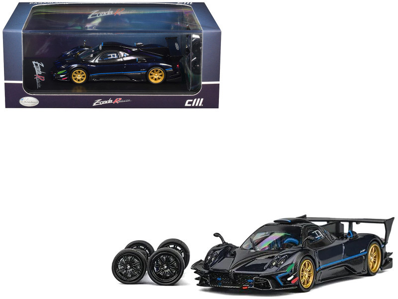 1/64 CM Model Pagani Zonda Revlucion (Metallic Blue with Carbon Fiber) Diecast Car Model