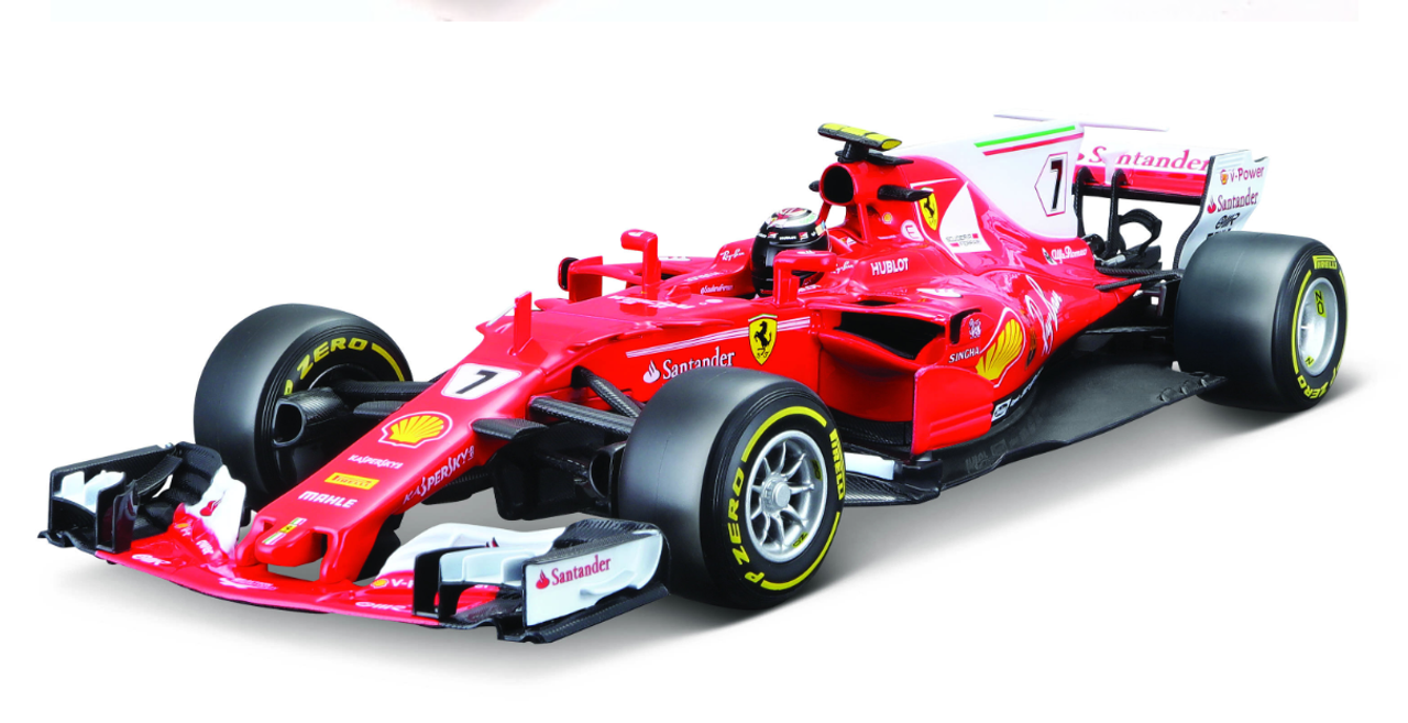 1/18 Bburago Formula 1 Ferrari SF70-H Kimi Raikkonen #7 Diecast Car Model